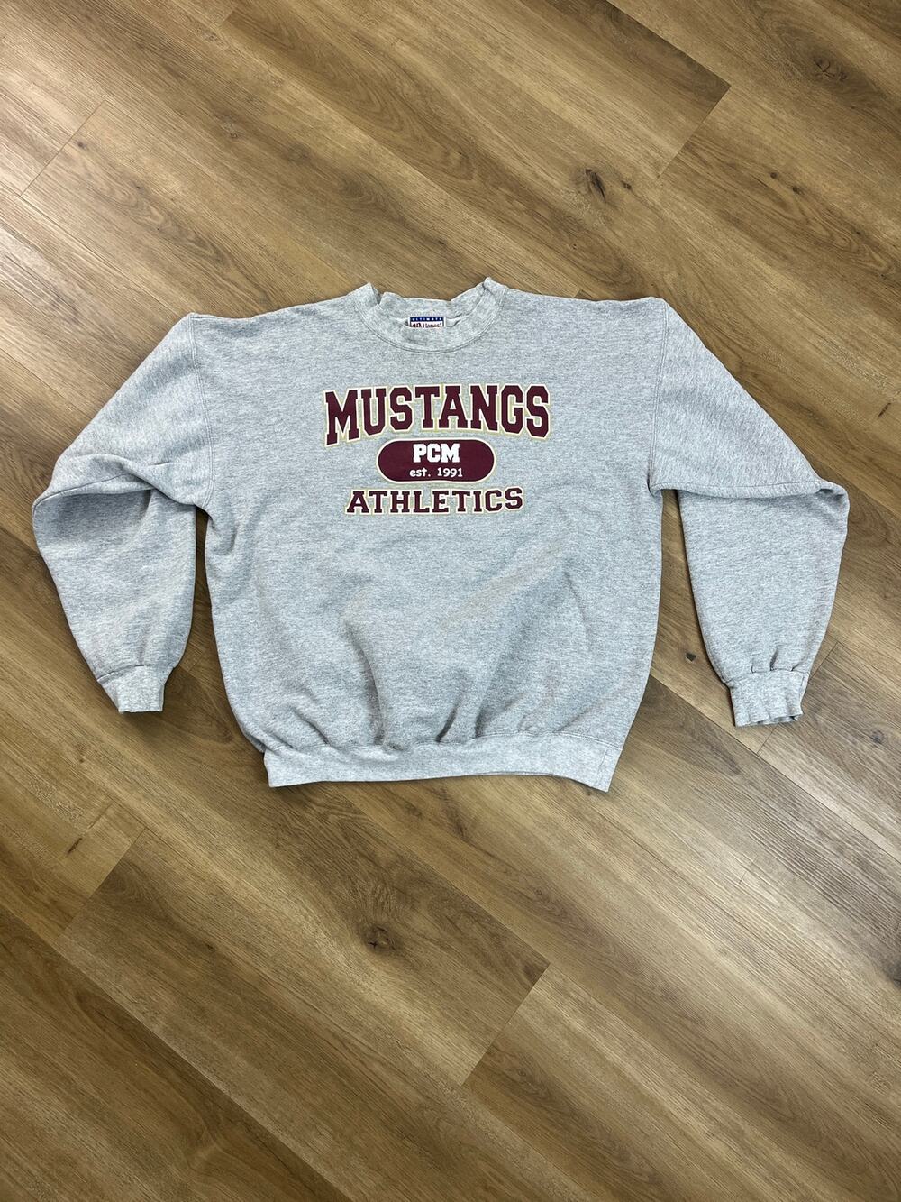 Vintage Hanes "Ultimate Cotton" PCM Mustangs Athletics Crewneck L